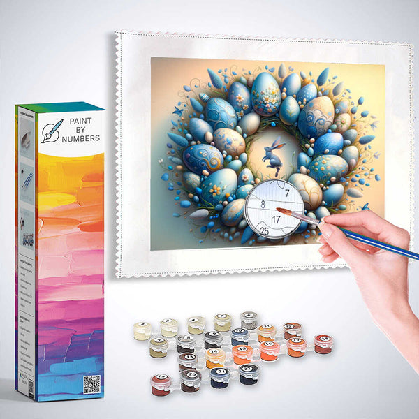 Paint by Numbers - Easter egg wreath