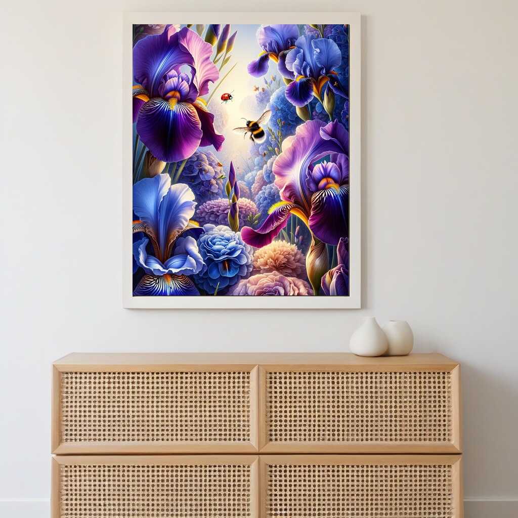 Paint by Numbers - Flowers and Bumblebee