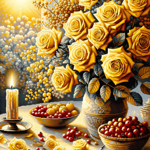 Paint by Numbers - Yellow thanks roses