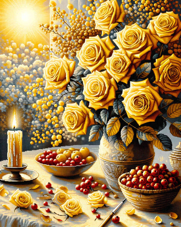 Paint by Numbers - Yellow thanks roses