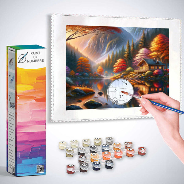 Paint by Numbers - House on the edge of the mountain
