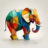 Malen nach Zahlen - Elefant Paperart - hochwertige Leinwand - 170523, Elefant, Neu eingetroffen, Quadratisch, Tiere