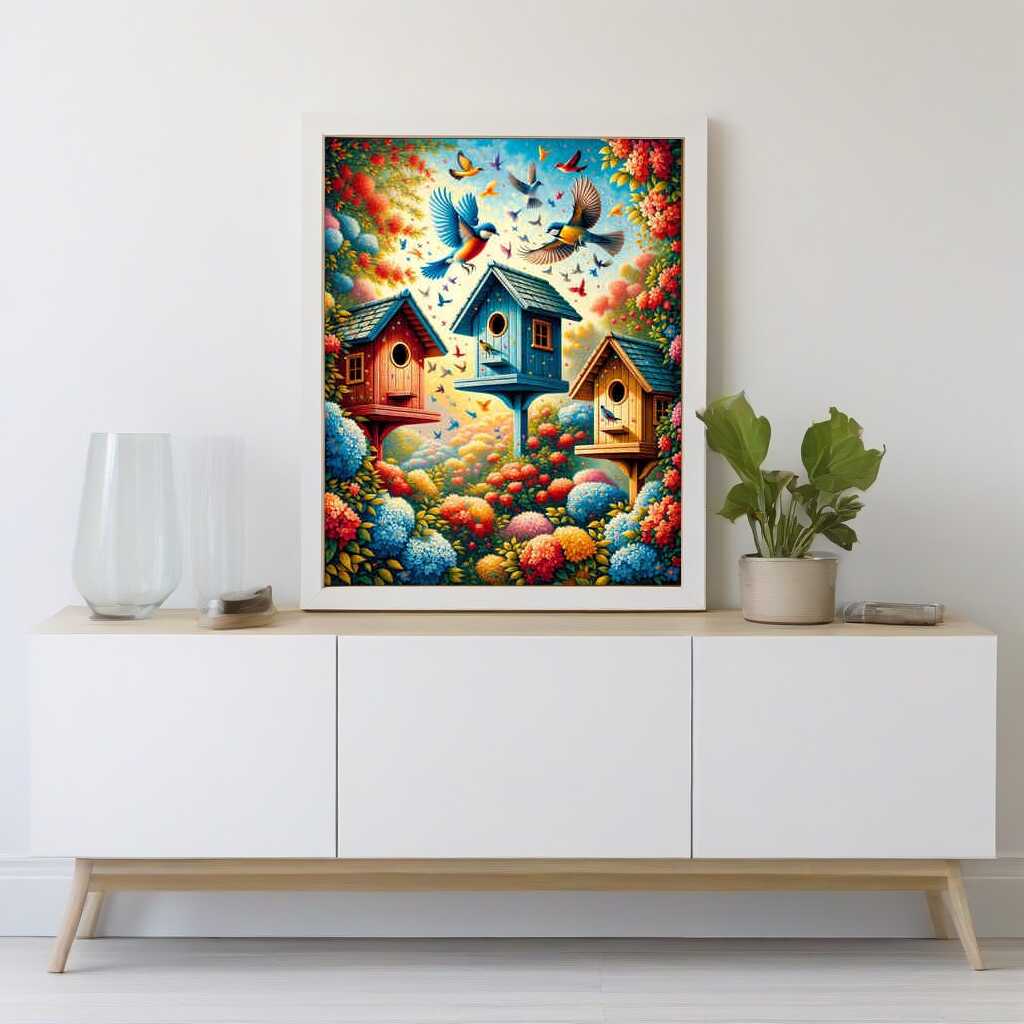 Paint by Numbers - Bird house city