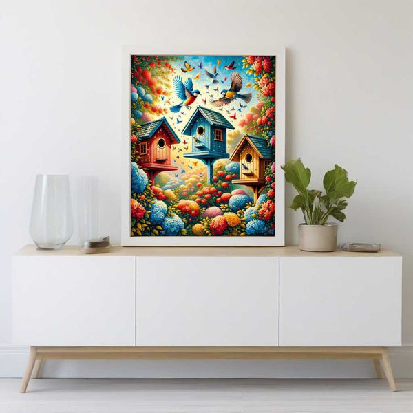 Paint by Numbers - Bird house city