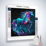 AB Diamond Painting - Stolzes buntes Einhorn - gedruckt in Ultra-HD - AB Diamond, Einhorn, Fantasy, Neu eingetroffen, Quadratisch