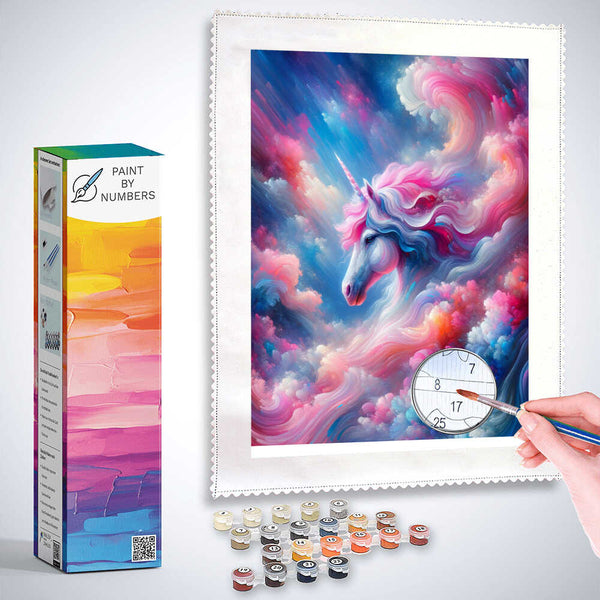 Pink unicorn - Paint by Numbers