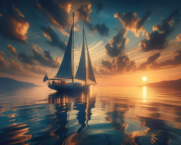 Paint by Numbers - Traveling sailboat