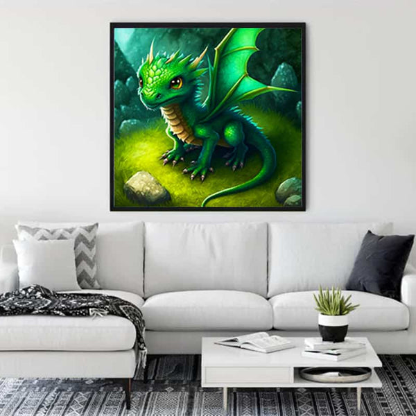 Malen nach Zahlen - Sturmschwingen - hochwertige Leinwand - 170523, Drachen, Fantasy, Neu eingetroffen, Quadratisch