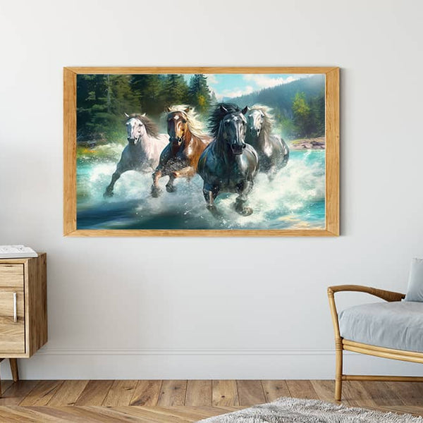 Horses, stormy - Paint by Numbers