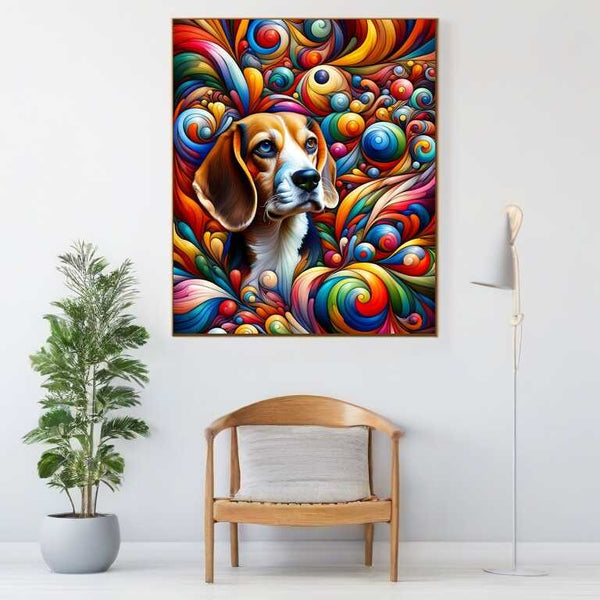 Beagle, Colorful - Paint by Numbers