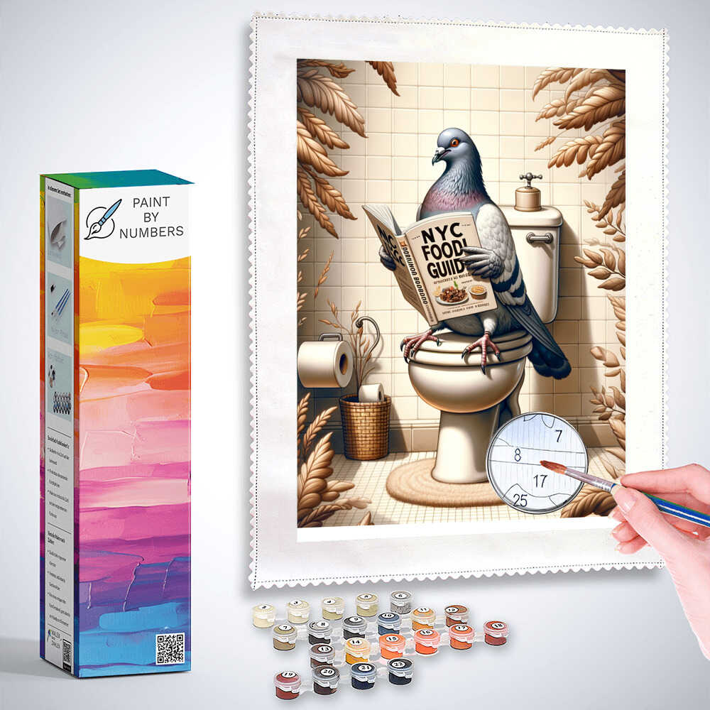 Paint by Numbers - Dove on the Wc