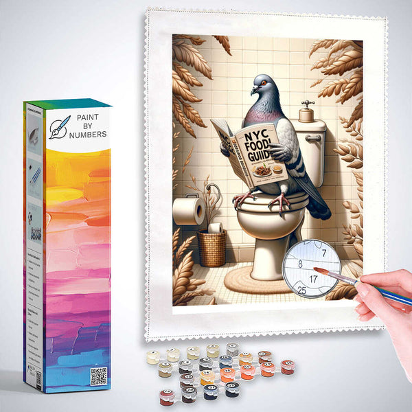 Paint by Numbers - Dove on the Wc