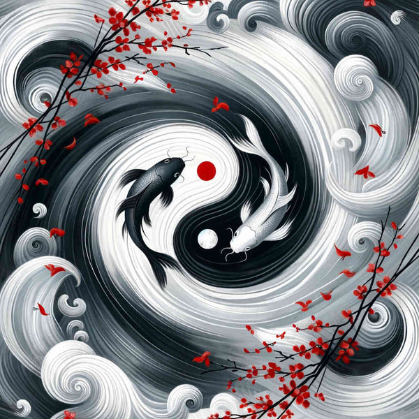 Paint by Numbers - Black and white fish