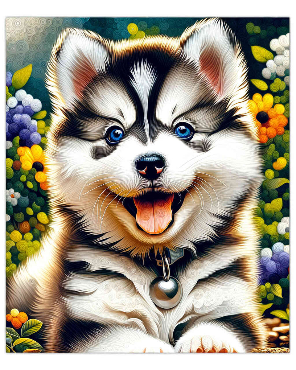 Paint by Numbers - Husky Puppy Pleasure