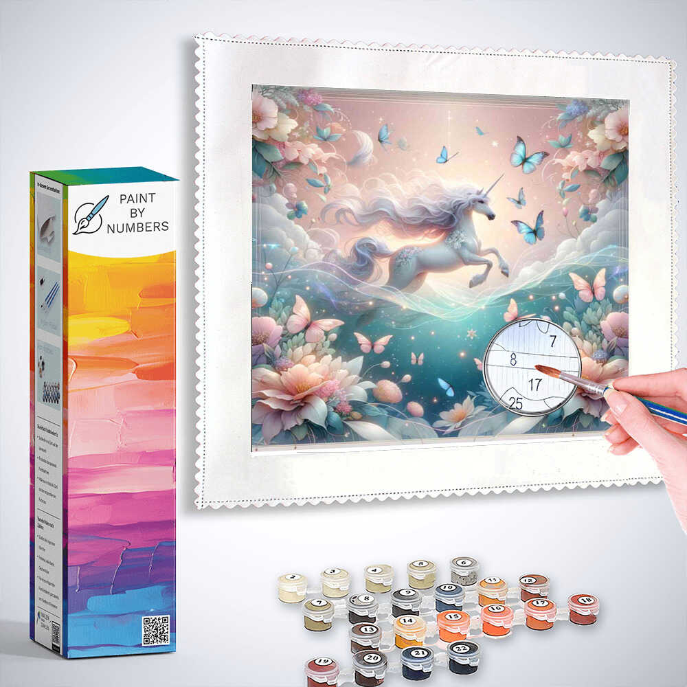 Paint by Numbers - Unicorn Butterfly