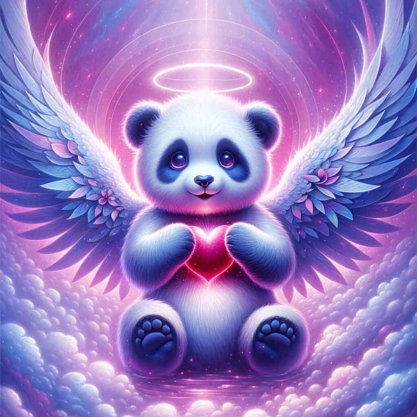 Paint by Numbers - Panda Angel with Heart