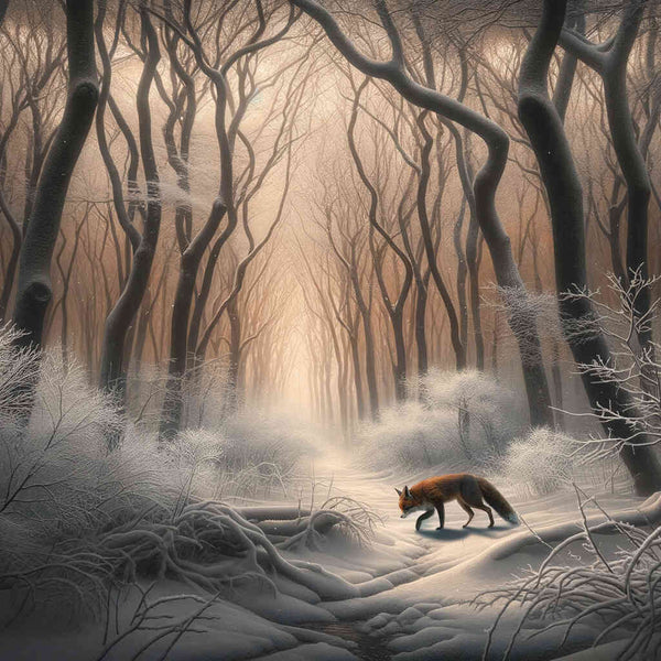 Fox in winter forest - Paint by Numbers