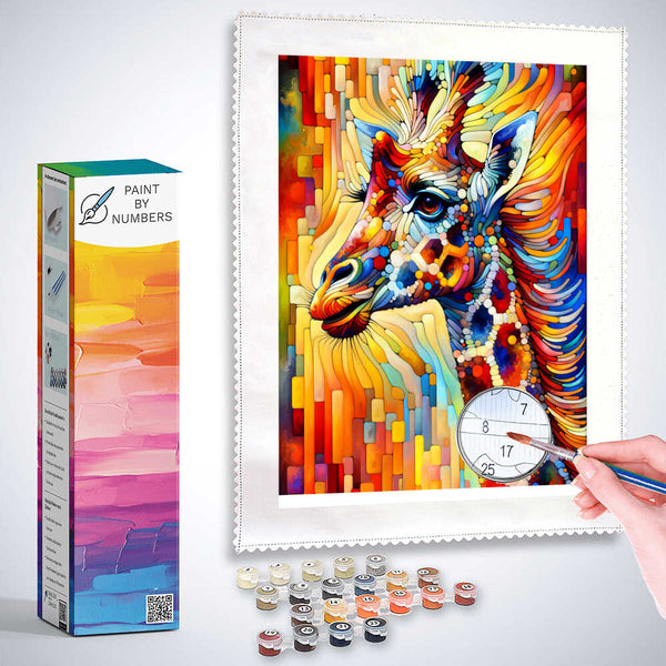 Colorful giraffe - Paint by Numbers