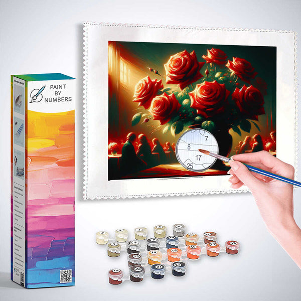 Paint by Numbers - Roses in the vase