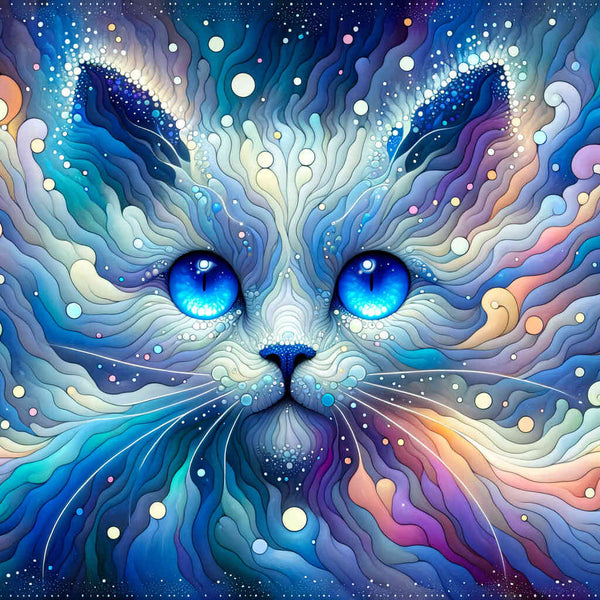 Paint by Numbers - Ice cat portrait