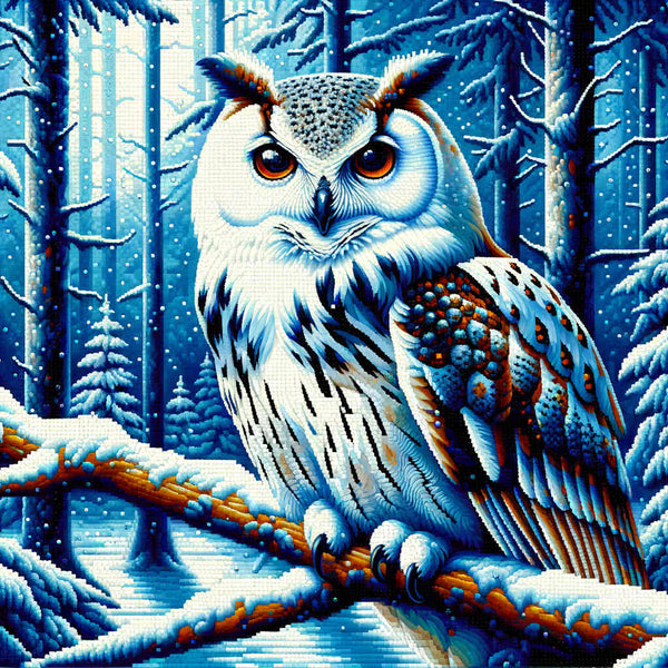 Paint by Numbers - Owl in front of forest