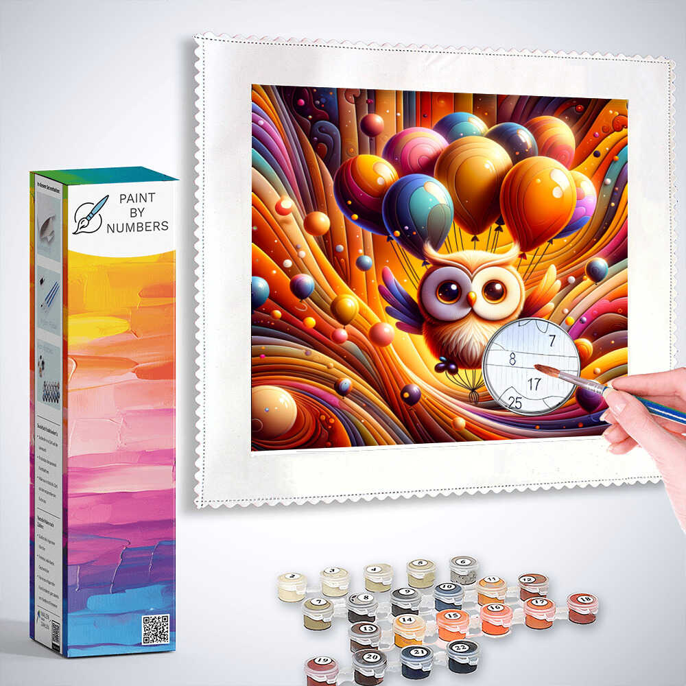 Paint by Numbers - Owl Balloons