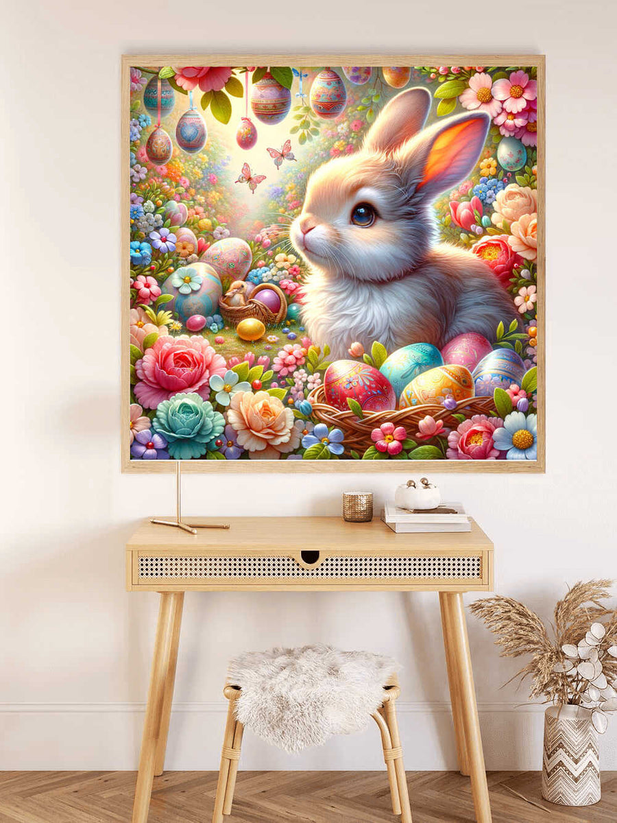 Paint by Numbers - Easter bunny looks out