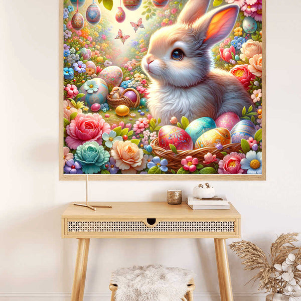 Paint by Numbers - Easter bunny looks out