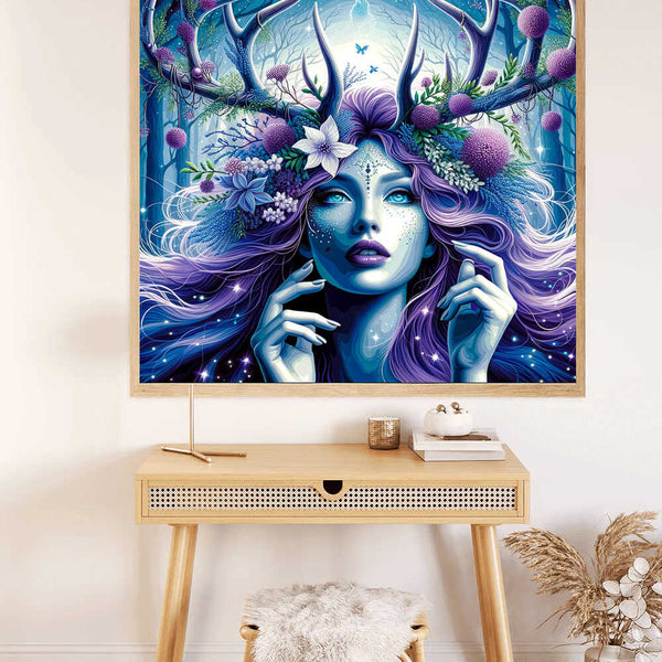 Paint by Numbers - Woman with Antlers Mystical