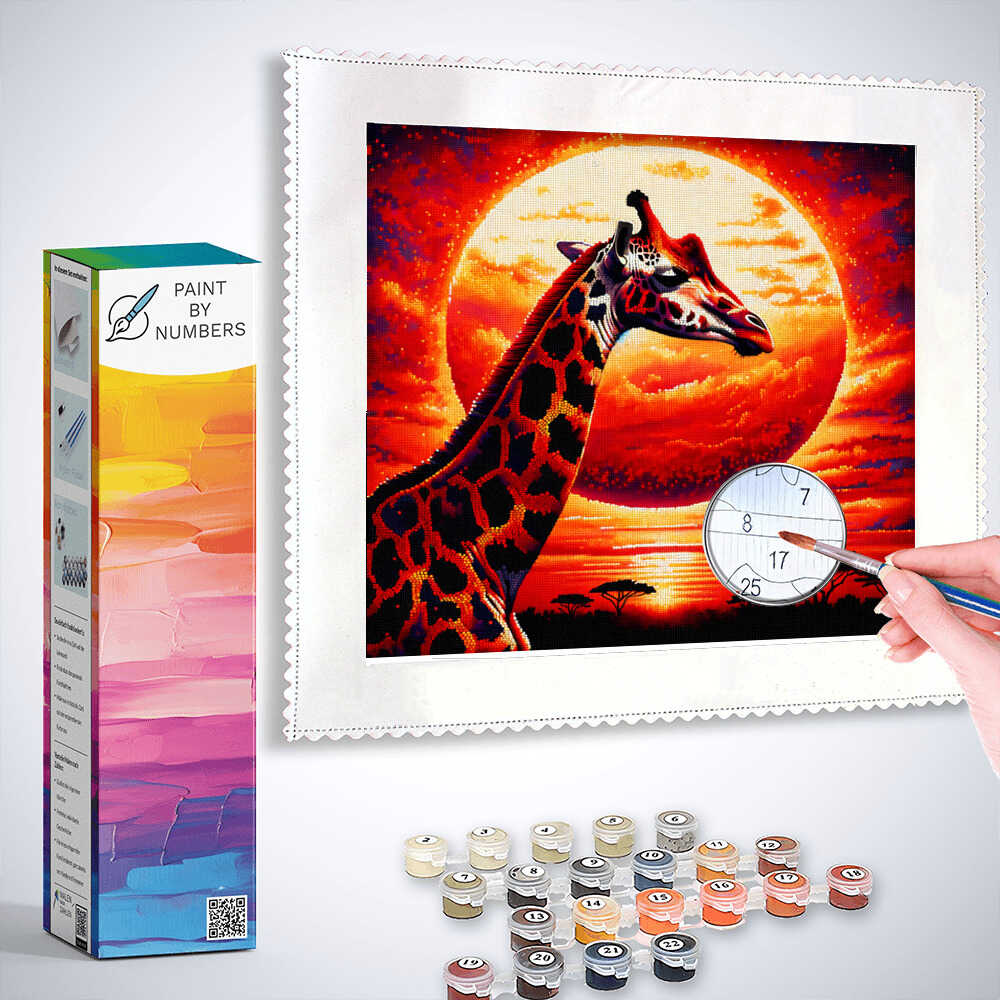 Paint by Numbers - Giraffe Before the Sun