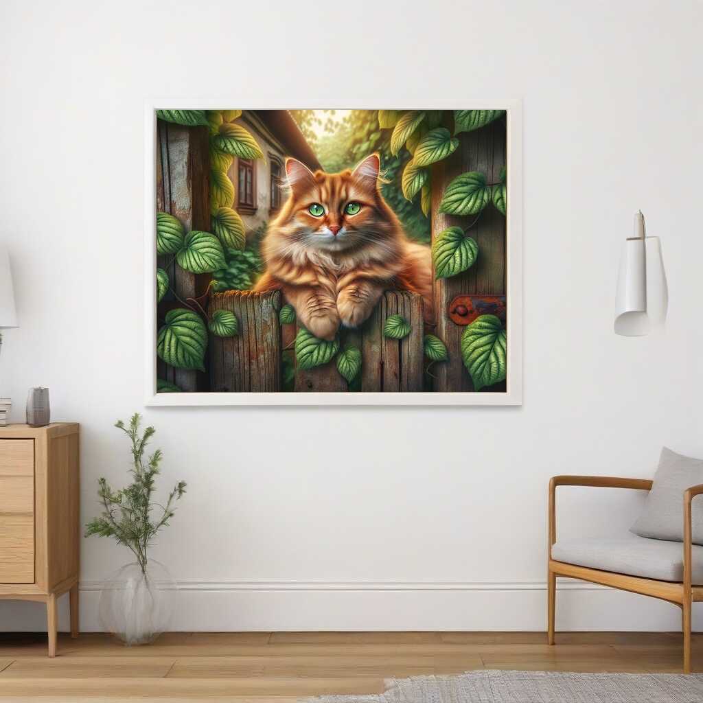 Paint by Numbers - Cat at the garden gate