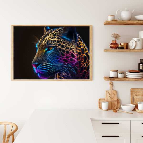 Malen nach Zahlen - Leopard Farbenspiel - hochwertige Leinwand - 170523, Horizontal, Leopard, Neu eingetroffen, Tiere