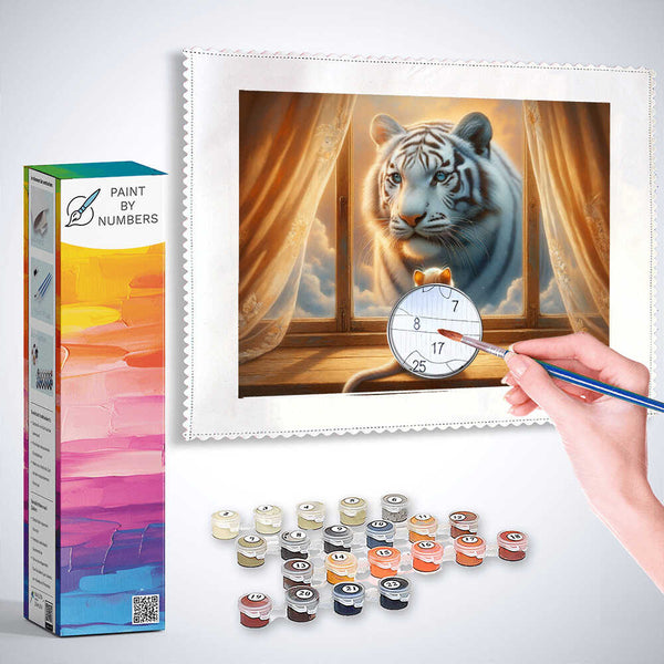 Paint by Numbers - Cat Window Mirror Picture