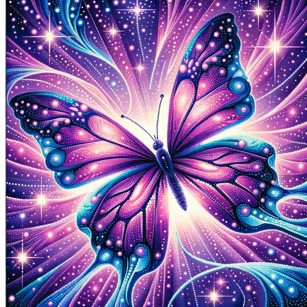 Paint by Numbers - Purple Light Butterfly