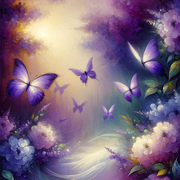 Butterfly in purple - Paint by Numbers