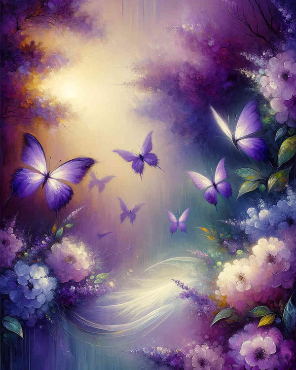 Butterfly in purple - Paint by Numbers