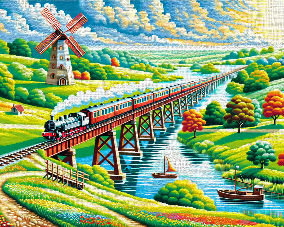 Paint by Numbers - World of trains