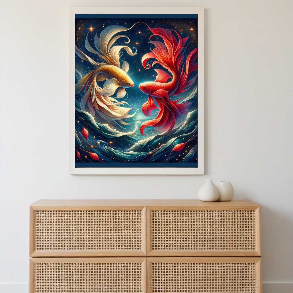 Paint by Numbers - Fish Red and Gold