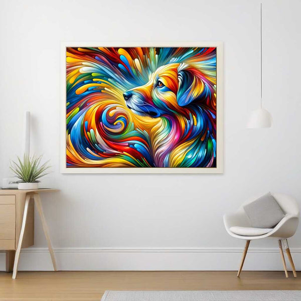 Dog in profile, Abstract - Paint by Numbers