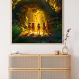 Diamond Painting - Kinderentdecker - gedruckt in Ultra-HD - Landschaft, Menschen, Neu eingetroffen, Quadratisch