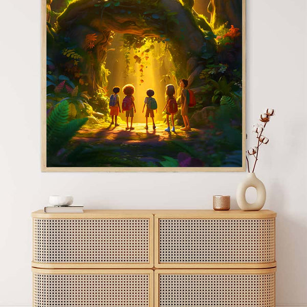 Diamond Painting - Kinderentdecker - gedruckt in Ultra-HD - Landschaft, Menschen, Neu eingetroffen, Quadratisch