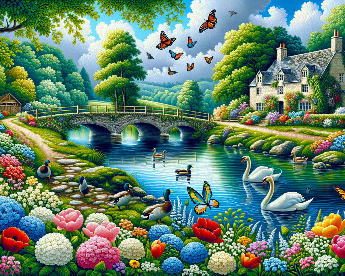 Paint by Numbers - Picturesque river