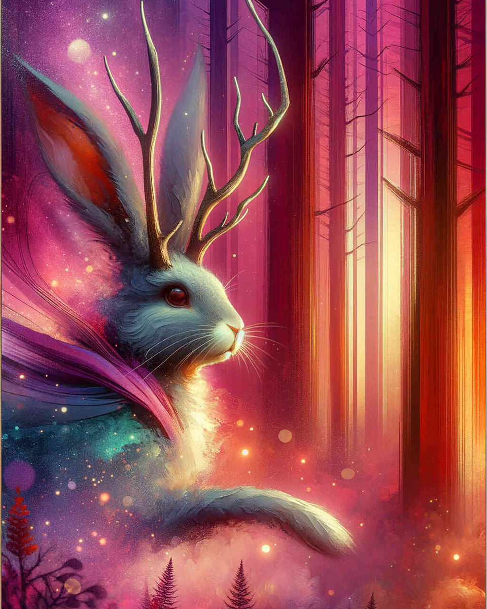 Bunny with antlers - Paint by Numbers