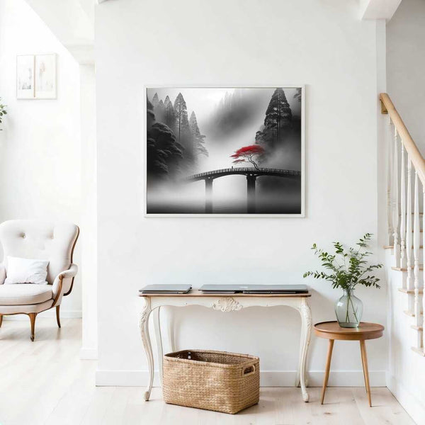 Paint by Numbers - Bridge in black and white