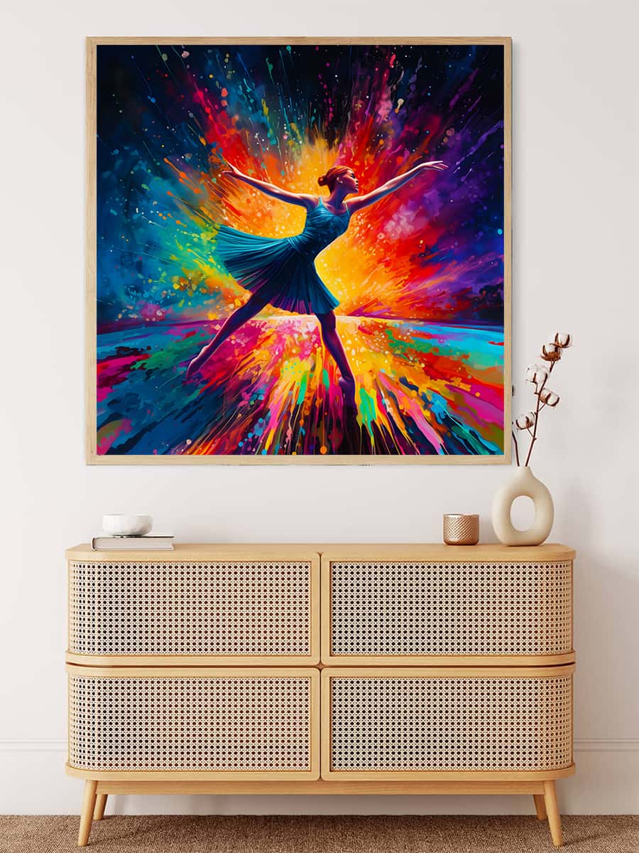 AB Diamond Painting - Frau im Tanz - gedruckt in Ultra-HD - AB Diamond, Ballerina, Menschen, Neu eingetroffen, Quadratisch