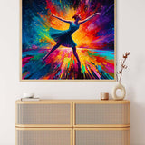 AB Diamond Painting - Frau im Tanz - gedruckt in Ultra-HD - AB Diamond, Ballerina, Menschen, Neu eingetroffen, Quadratisch