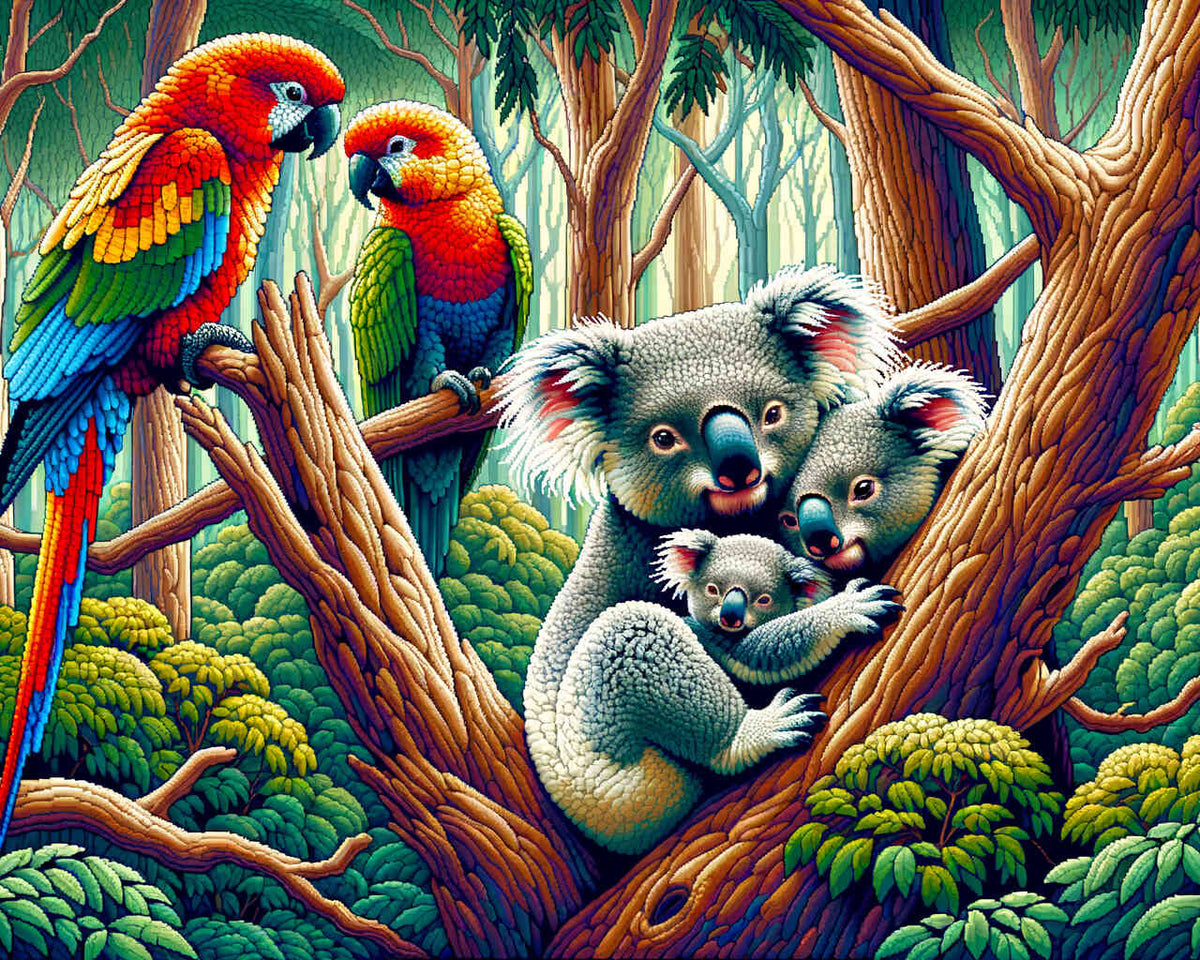 Paint by Numbers - Koala Bar Family