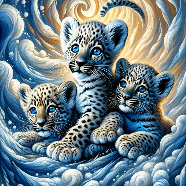 Paint by Numbers - Color impression playing leopards