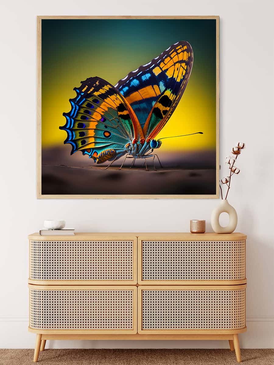 AB Diamond Painting - Butterfly on branch – DIY Paint by Numbers