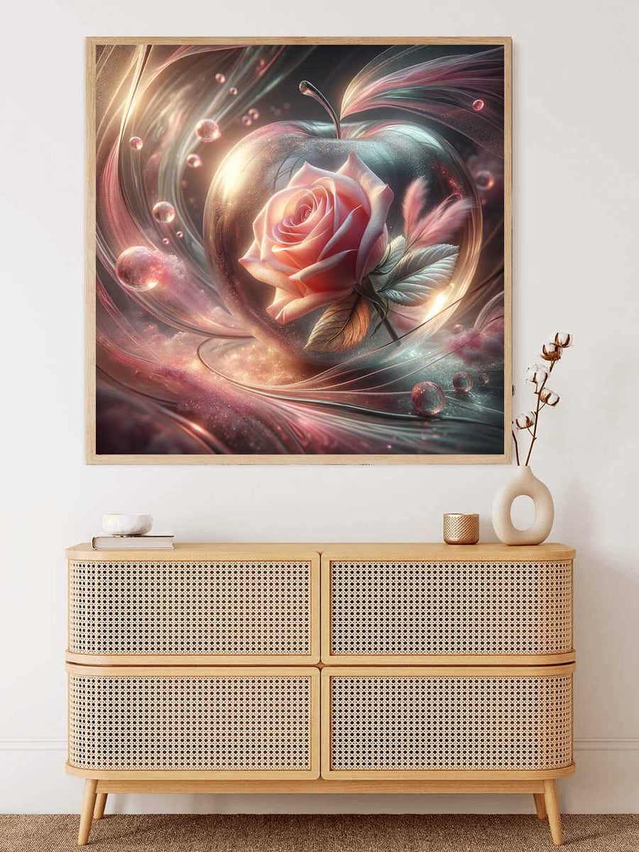 Paint by Numbers - Glass Apple Pink Rose